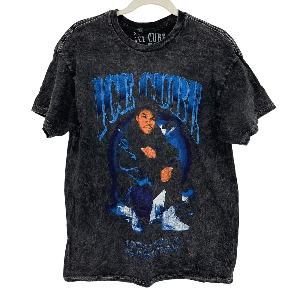 Officially Licensed Ice Cube Today Was A Good Day T-Shirt Black Acid‎ Wash Large